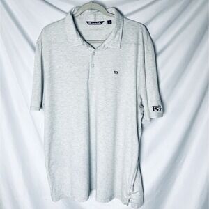 Travis Mathew Mens XXL Polo Shirt Short Sleeve Golf Casual Heather Gray